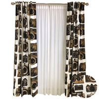 Camera Curtains Like a Camera Museum in a Drapery Panel