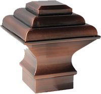 Square Finials, 1 1/8 diameter 28mm Pattern: Square