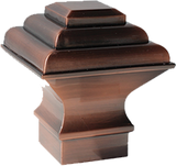 Square Finials, 1 1/8 diameter 28mm Pattern: Square