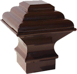 Square Finials, 1 1/8 diameter 28mm Pattern: Square