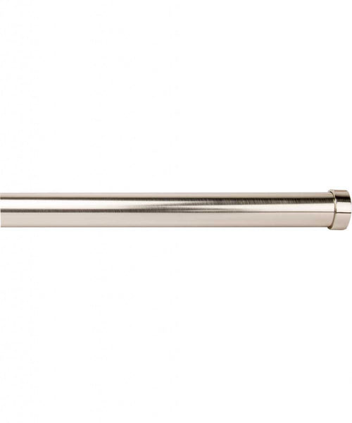 Brushed Nickel 6' X 1-1/8" Diameter Metal Curtain Rod  Item# URD6-NB