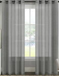 Grommet Linen Look Lined Color Gray 50 x 108 long Zenia
