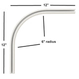 Ks Tracks, 90 Degree Bend, 6 inch Radius, Drapery King Toronto 647-219-1714