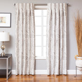 Milan Paisley Jacquard Curtain Inverted Pleat 96" Long Silver