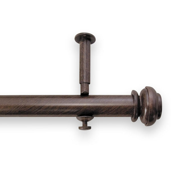 Source Global Bold Pole Adjustable Curtain Rod Set, 48-Inch to 86-Inch   Color:Antique Brown 