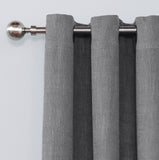 Grey Linen, Lined with Grommets