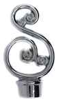 Scroll Finial For Curtain Rod (28mm) 1 1/8 inch Diameter