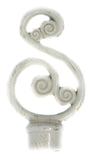 Scroll Finial For Curtain Rod (28mm) 1 1/8 inch Diameter