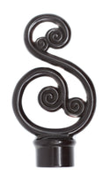 Scroll Finial For Curtain Rod (28mm) 1 1/8 inch Diameter