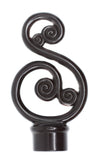 Scroll Finial For Curtain Rod (28mm) 1 1/8 inch Diameter