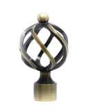 Basket Finial For Curtain Rod (28mm) 1 1/8 inch Diameter