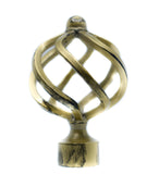 Basket Finial For Curtain Rod (28mm) 1 1/8 inch Diameter