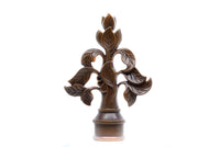 Wreath Finial For Curtain Rod (28mm) 1 1/8 inch diameter (set of 2)