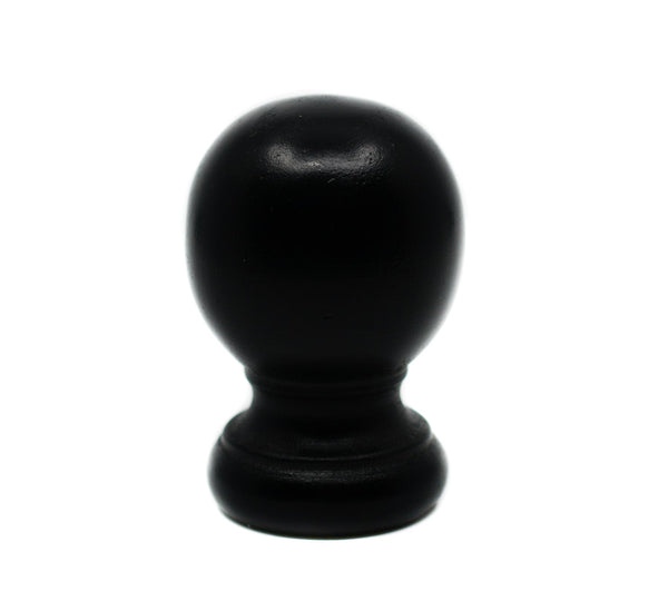 Black Wash Wood Ball Finials For 1 3/8" Pole 509 F59
