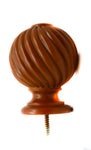 Resin Ball Finial, 2" inch Rod (50mm) F86 OAK, Drapery King Toronto