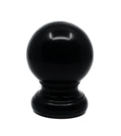 Wood Ball Finial, 2" inch Rod (50mm) F59 Black