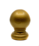 Wood Ball Finial, 2" inch Rod (50mm) F77 Gold