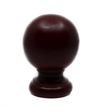 Wood Ball Finial, 2" inch Rod (50mm) F83 Mahogany