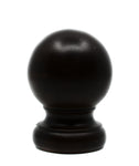 Wood Ball Finial, 2" inch Rod (50mm) f84 Espresso