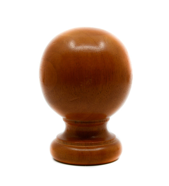 Wood Ball Finial, 2" inch Rod (50mm) F86 Oak