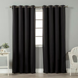 Best Home Fashion Solid Blackout Thermal Grommet 2 Curtains / Drapes (Set of 2) $55