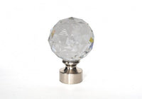Dynasty Crystal Finial 1-1/8"(28mm) Br.Nickel (Pair)