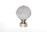 Dynasty Crystal Finial 1-1/8"(28mm) Br.Nickel (Pair)