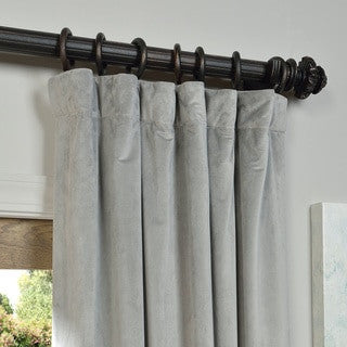 Tantra Velvet Curtain Panel with Lining and Back-tabs - ASH 52 x 96