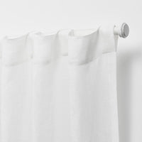 Belgian Linen Look Back Tab Panel 100" X 96"L in 2 Panels ( Approx. 54" each) Warm White