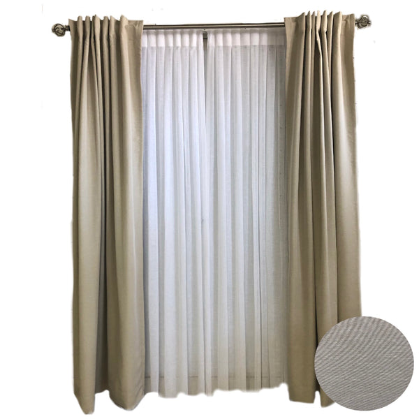 Taupe Solid Curtains