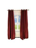 Exclusive Fabrics & Furnishing Blackout Faux Silk Taffeta Curtain Panel 108" long