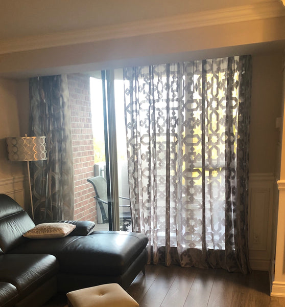 Ready Made Curtains 150"w X 95L in 2 Panels by Drapery King Toronto
