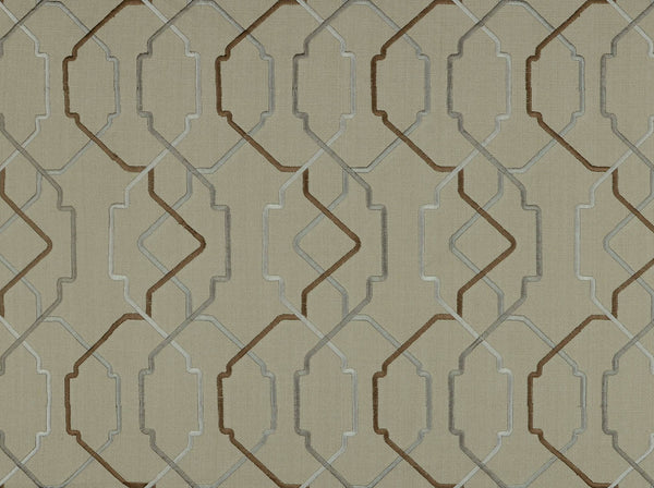 Grayson 922 Granite Covington  Fabric Embroidery 54" wide