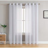 Highlawn Solid Sheer Grommet Curtain Panels