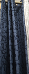 D.K. Home Curtains Woven Grommet Top Panel  50 W X 96 L (Navy)