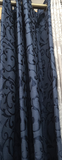 D.K. Home Curtains Woven Grommet Top Panel  50 W X 96 L (Navy)