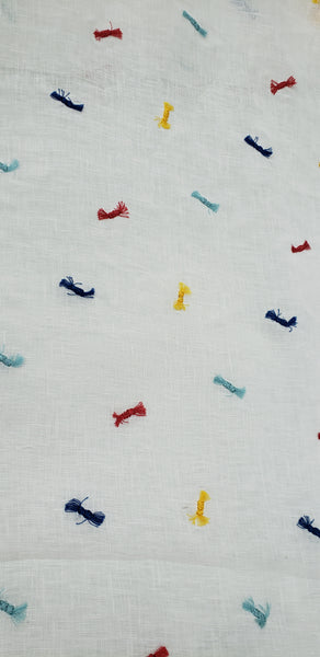 Frayed 78 Confetti Clipped Embroidery / Off White