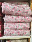 Jacquard Drapery Panel, Chevron, Geometric Embroidery