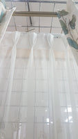 Pinch Pleated Embroidered Sheer panels 150w x 95L off White a Set