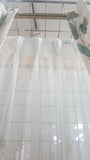 Pinch Pleated Embroidered Sheer panels 150w x 95L off White a Set