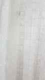 Pinch Pleated Embroidered Sheer panels 150w x 95L off White a Set
