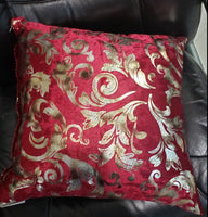 Leaf Foil Pillows, 16 x 16, Drapery King Toronto