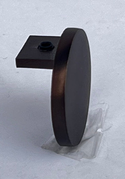 End Cap Finials, 1 1/8 Diameter Channel Rod Matte Black ( Set of 2 )