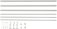 Cappa Double Rod 72 to 144" 1 1/4" diameter  Nickel / Brushed Nickel