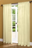 Sheer pocket top panels 220W X 107" Inch long ( Ivory) sold as a pair