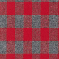 Buffalo Checks Red / Grey Pattern Tartan 100% cotton 15 Mtr pc