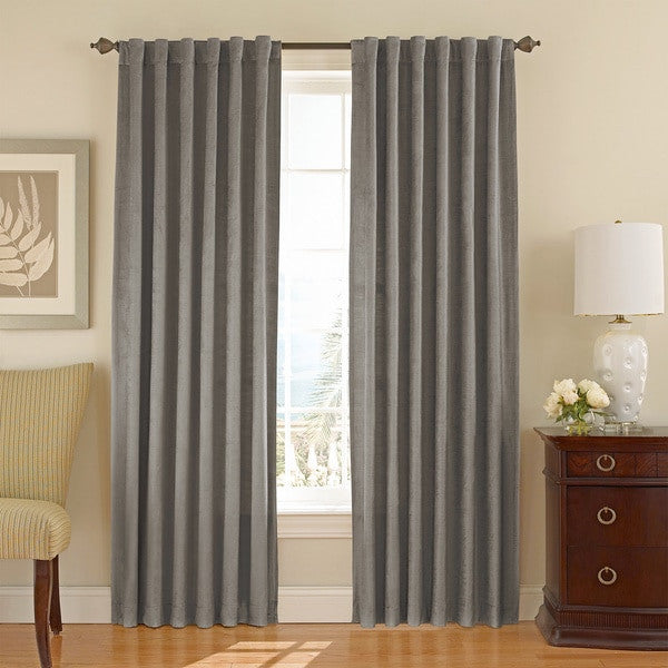 Tantra Velvet Curtain Panel with Lining and Back-tabs -ASH at Drapery King Toronto 647-219-1714