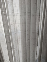 Linen Texture Sheer Curtain Panel, 100" x 96"  Grommet, Gold Slub