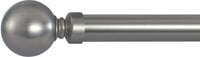 Telescopic Curtain Rod and Hardware Set 48 - 84 Black (SALE ITEM) 1  1/8 Diameter