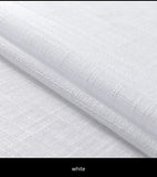 Belgian Linen Look Back Tab Panel 100" X 106"L in 2 Panels ( Approx. 52" each) Warm White